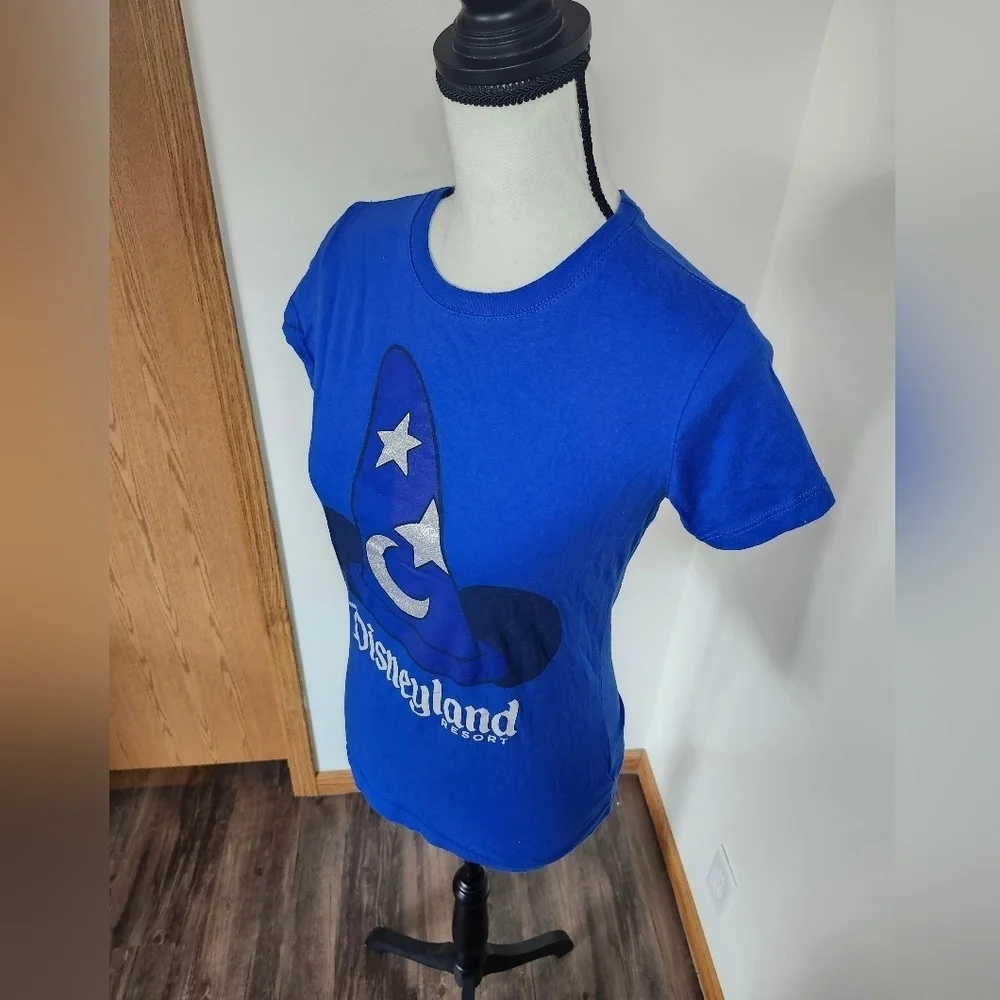Disneyland Resort Blue And Glitter Mickey Mouse Sorcerer Hat T-Shirt - Picture 3 of 5